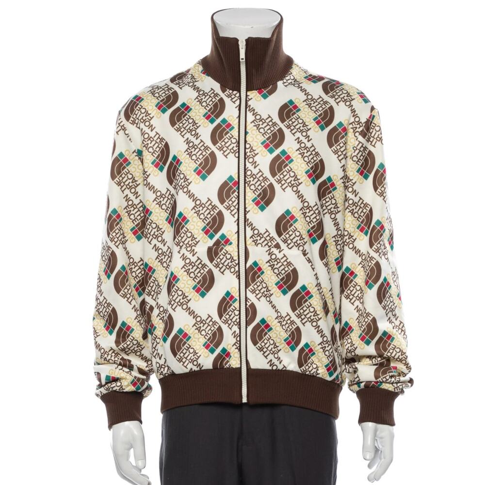 Gucci X The North Face Mens Logo Print Full Zip Up Track Jacket XL